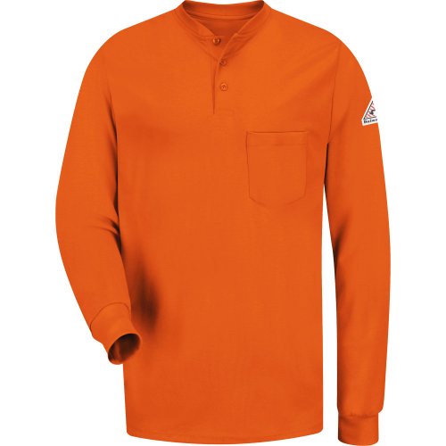 Men's Long Sleeve Tagless Henley Shirt - Excel FR®