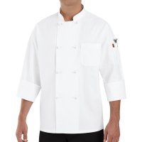Chef Designs Eight Knot Button Chef Coat