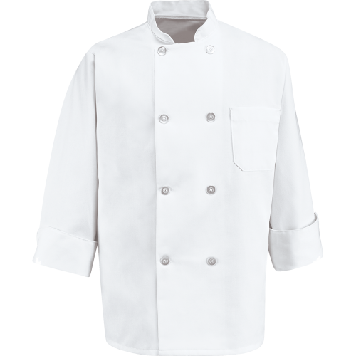 National Uniforms Eight Pearl Button Chef Coat