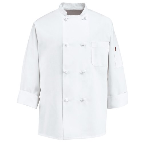 Chef Designs Eight Knot Button Chef Coat