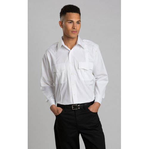 Unisex Cotton Blend Security Long-Sleeve Shirt