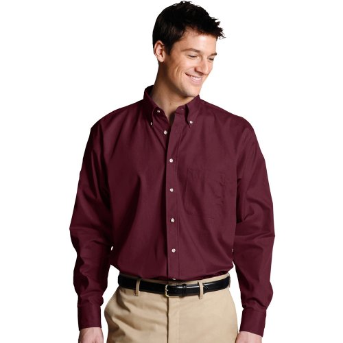 Men's Easy Care Poplin Long-Sleeve Shirt