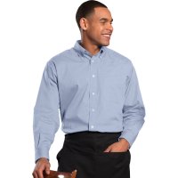 Men's Pinpoint Oxford Long-Sleeve Shirt with Button-Down Collar