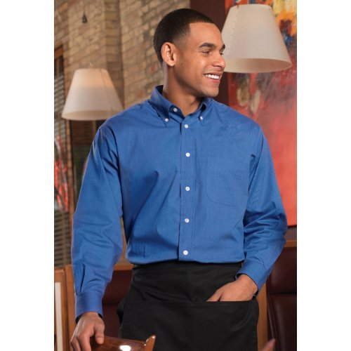 Men's Pinpoint Oxford Long-Sleeve Shirt with Button-Down Collar
