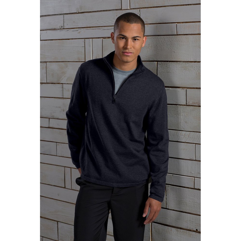 Quarter Zip Fine Gauge Sweater Edwards Garment National Uniforms