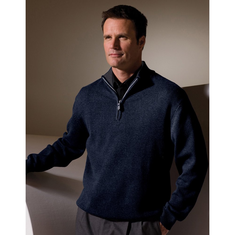 Quarter Zip Cotton Blend Sweater | Edwards Garment | National Uniforms