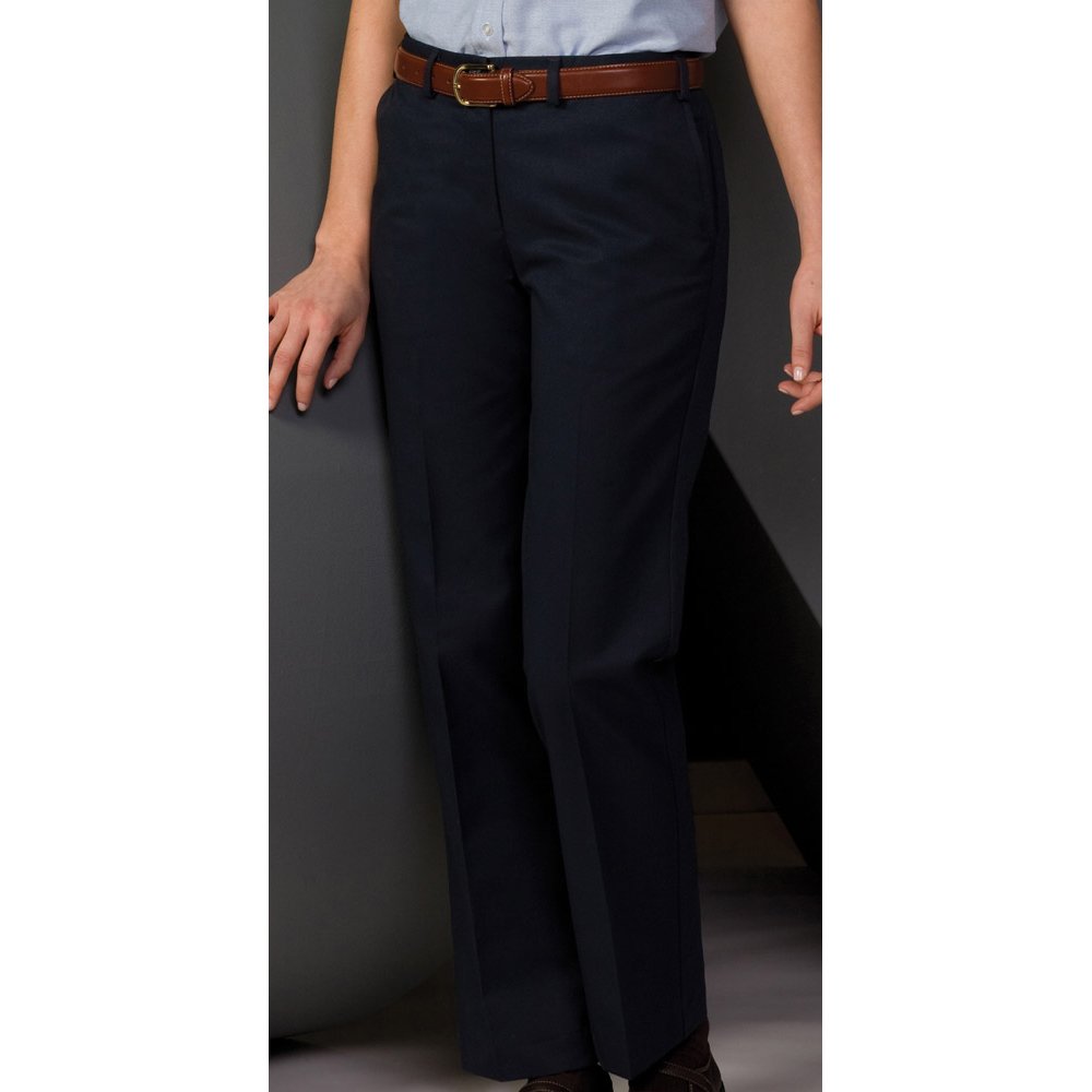 Ladies' Easy Fit Chino FlatFront Pants Edwards Garment National Uniforms