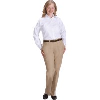 Ladies' Easy Fit Chino Flat-Front Pants