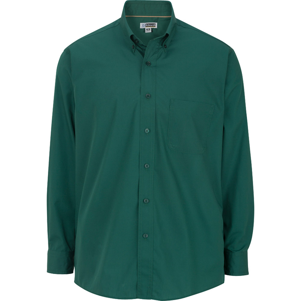 Men's Lightweight Long Sleeve Poplin Shirt Edwards Garment National