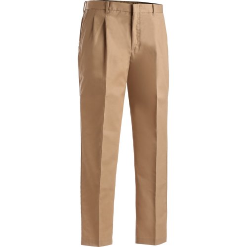 Men's Business Casual Pleated Chino Pants