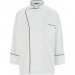 12 Cloth Button Classic Chef Coat with Trim
