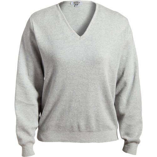 Ladies' V-Neck Cotton Sweater