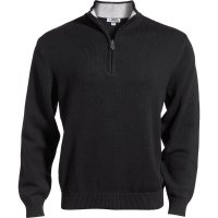Quarter Zip Cotton Blend Sweater