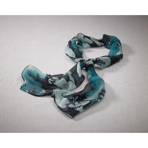 Spatter Floral Chiffon Scarf