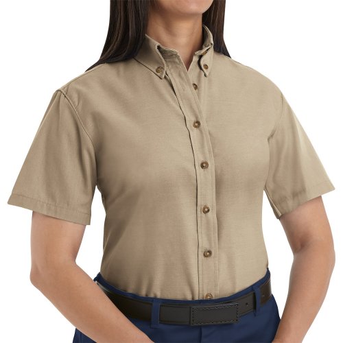 Women's Poplin Short Sleeve Dress Shirt