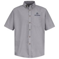 Acura® Men's Short Sleeve Poplin Dress Shirt