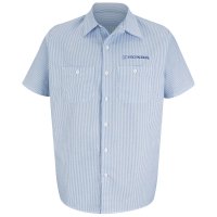 Honda® Men's Short Sleeve Industrial Stripe Work Shirt