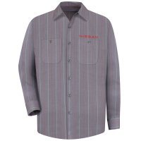 Nissan® Long Sleeve Industrial Stripe Work Shirt