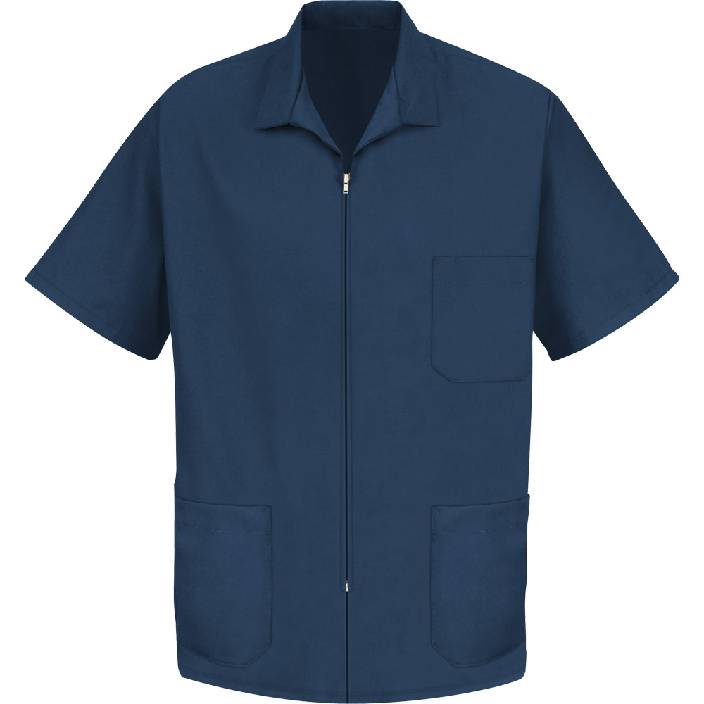 Red Kap Men's Zippered Smock Housekeeping Uniforms Red Kap