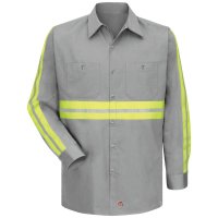 Enhanced Visibility Cotton Long Sleeve Work Shirt
