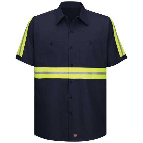Enhanced Visibility Cotton Short Sleeve Work Shirt