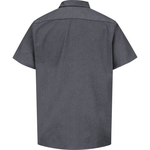 Heathered Poplin Short Sleeve Shirt
