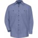 Men's Geometric Micro-Check Long Sleeve Work Shirt