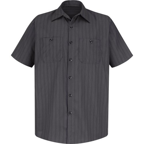 Industrial Stripe Poplin Short Sleeve Shirt