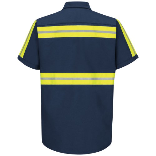 Enhanced Visibility Industrial Short Sleeve Work Shirt