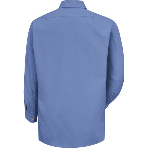 Men's Solid Long Sleeve Dress Uniform Shirt