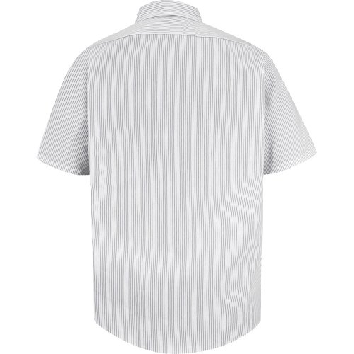 Men's Striped Short Sleeve Dress Uniform Shirt