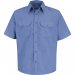 Men's Solid Short Sleeve Dress Uniform Shirt