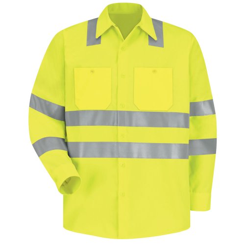 Hi-Visibility 100% Polyester Long Sleeve Work Shirt Type R, Class 3
