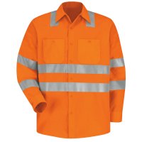 Hi-Visibility 100% Polyester Long Sleeve Work Shirt Type R, Class 3