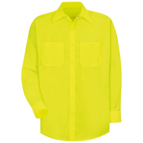 Enhanced Visibility 100% Polyester Long Sleeve Work Shirt
