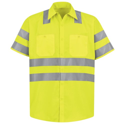 Hi-Visibility 100% Polyester Short Sleeve Work Shirt Type R, Class 3