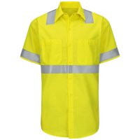 Hi-Visibility Ripstop Short Sleeve Work Shirt Type R, Class 2