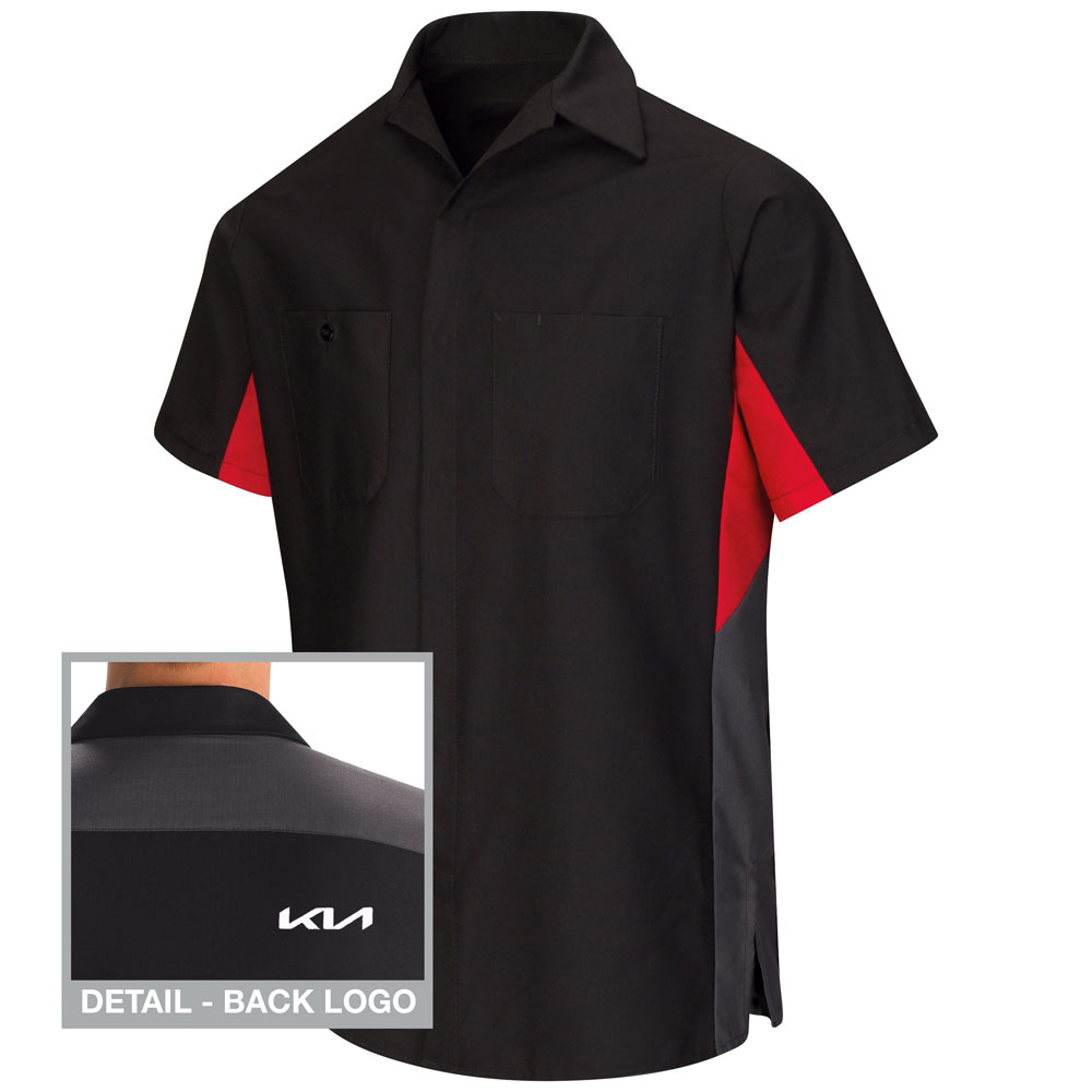 Kia® Short Sleeve Technician Shirt Red Kap Image Apparel Program