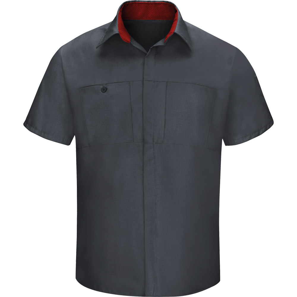 red kap men's performance plus shop shirt with oilblok technology