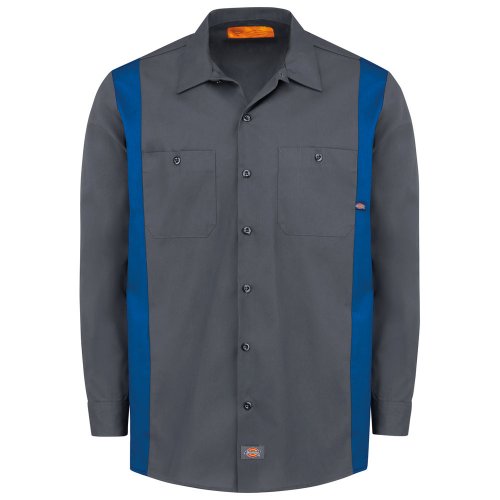 Men's Industrial Color Block Long-Sleeve Shirt